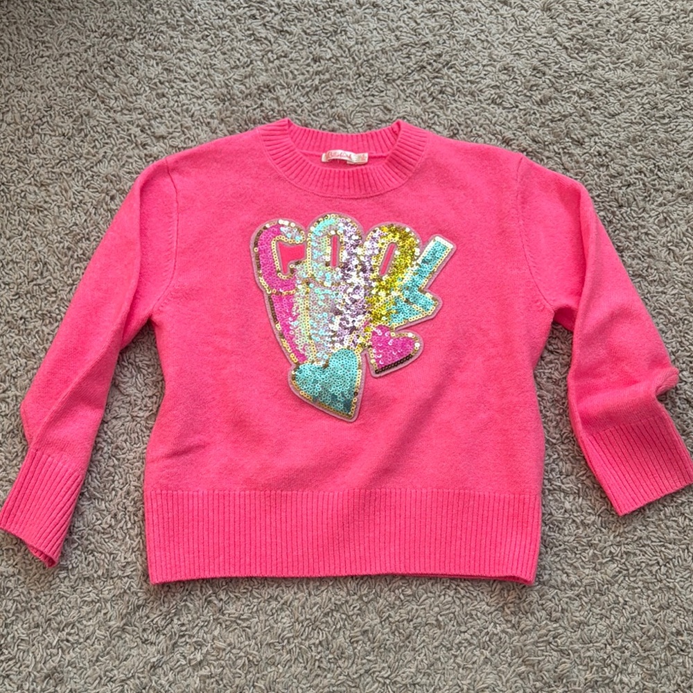 Pink Sequin 'Cool' Sweater